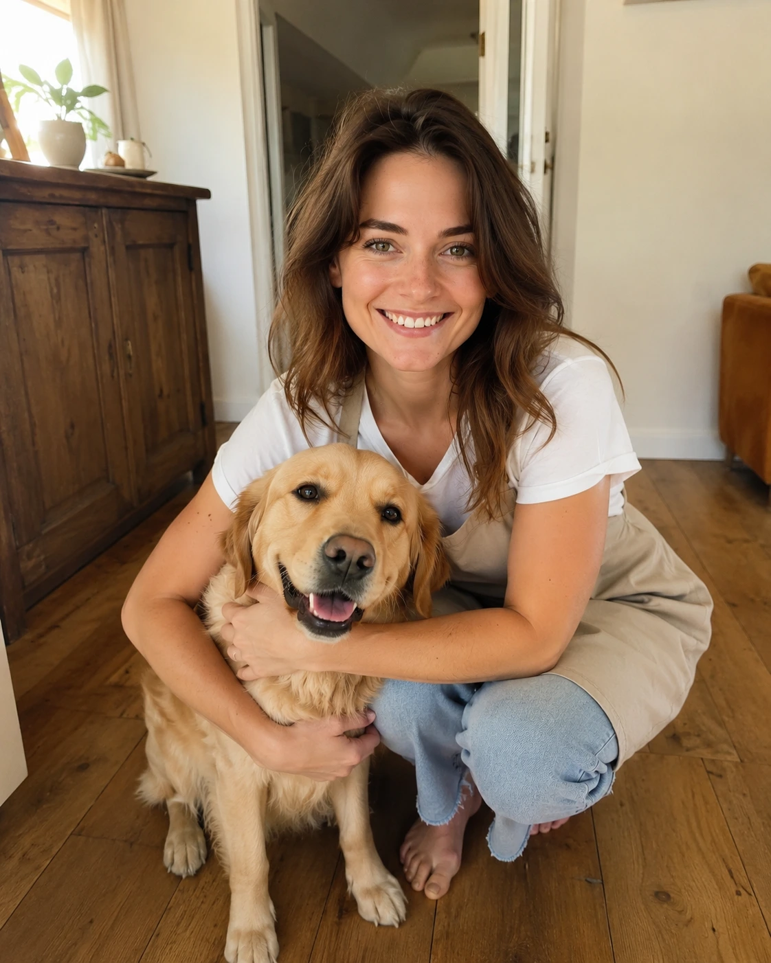 Claire avec son chien