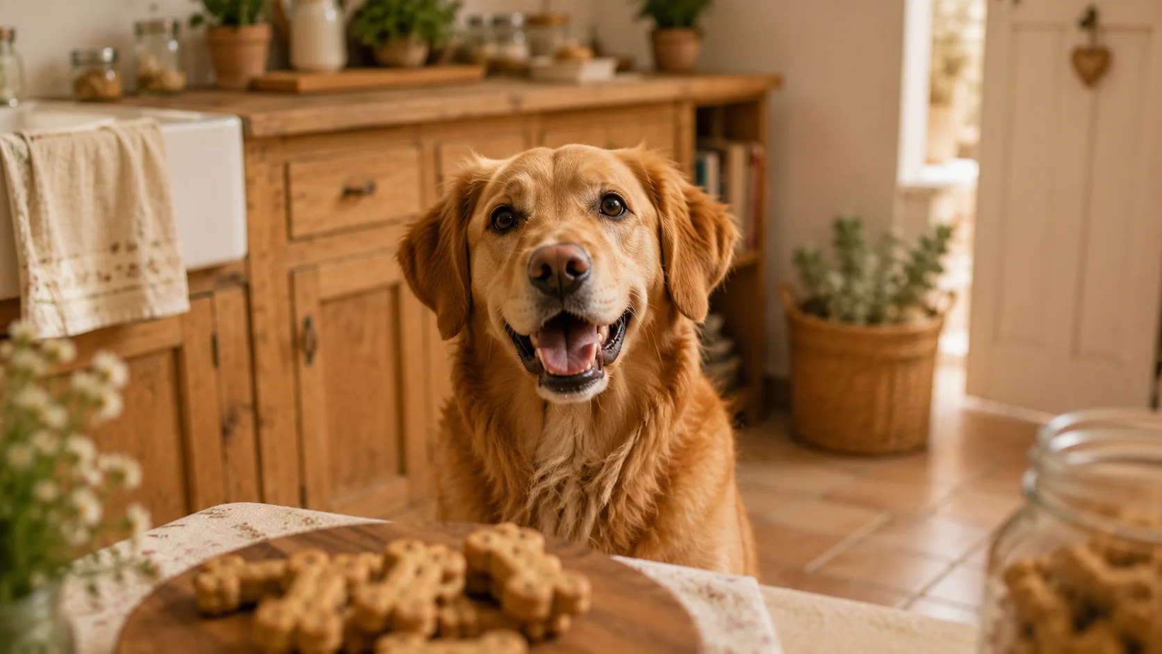 Chien heureux